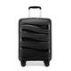 Kono Medium Luggage Suitcase with 4 Wheels 24” Lightweight Polypropylene Hard Shell Suitcase with TSA Lock Spinner Wheels (Black)