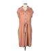 Lularoe Casual Dress - Shirtdress: Tan Print Dresses - Women's Size Medium