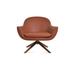 Armchair - sohoConcept Madison Swivel Armchair Faux Leather in Brown | 28 H x 29.5 W x 27 D in | Wayfair MAD-SWO-WLNT-05