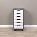 Ebern Designs Kerge 6 Drawer Solid Wood Storage Chest Solid Wood in Gray/White | 25.75 H x 13.39 W x 15.35 D in | Wayfair