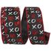 The Holiday Aisle® 1-1/2"x20yd Xoxo Glitter Hearts Wired Edge Ribbon, Polyester in Black | 1.5 H x 5 W x 5 D in | Wayfair