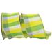 The Holiday Aisle® Lime/Yellow Citrus Plaid Dupioni Wired Edge Ribbon in Green | 2.5 H x 6 W x 6 D in | Wayfair C4FE225A095D4BB0B48FC3573792905B