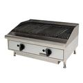 Toastmaster TMLC24 24" Gas Charbroiler w/ Reversible Grates, Lava Rock, Convertible, 60, 000 BTU, Stainless Steel, Gas Type: Convertible