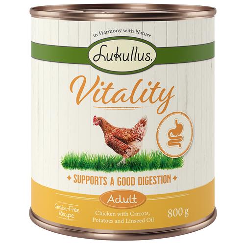 10 € Rabatt sichern! Sparpaket Lukullus Naturkost 24 x 800g Adult Vitality Verdauung: Huhn...