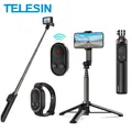 Telescopin 60CM Wireless Bluetooth Remote Control Vlog Selfie Stick treppiede nero per GoPro 12 11