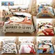 Anime One Piece Bedding Set Quilt Cover Luffy Pillowcase Cartoon Decor Bed Spead Bedroom Duvet Cover