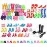 Fashion Doll Shoes 5 Pairs&10 Pairs&20 Pairs&30 Pairs&10 Bags Shoe Rack For Ken&Barbies Pop Doll