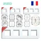 BSEED Glass Frames French Standard Light Switches Module Wall Sockets DIY Function Dimmer Base USB