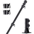 Flag Pole for Kit 6ft Tangle Free Porch Metal Aluminum Flagpole with Upgraded Bracket for 3x5 American Flag Black Adjustable Outdoor Flag Poles for Porch Outside Truck Yard Garden