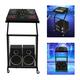 Professional 12U Audio Mixer Stand Rack Rack Mount DJ Equipment Stand Desk Studio Mixer Case Rolling Cart Mixer Case Stand Rolling Rack Mount DJ Studio Equipment Cart Stage Amp Black (12U)