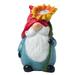 TOYMYTOY Garden Gnome Statue Solar Light Outdoor Gnome Figurine Resin Gnome Ornament