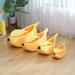 (Yellow-M) 1x Banana Cat Bed House Funny Cute Cozy Pet Cat Nest Warm Comfort Soft Washable