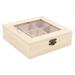 Wooden Tea Bag Jewelry Organizer Chest Storage Box 9 Compartments Tea Box Organizer Wood Sugar Packet Container