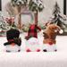 Christmas Tree Pendant With Light Emitting Santa Claus Faceless Old Man Rudolf Dwarf Ornament Christmas Plush Pendant Decoration