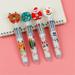 Apmemiss Christmas Clearance 4PC Christmas Gift Color Pen Christmas Pen Christmas Tree Cute Color Push Ballpoint Pen 5ml Room Decor Christmas Gifts