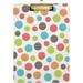 Hyjoy Polka Dots Clipboard Acrylic Standard A4 Letter Size Clip Board with Low Profile Clip for Office Classroom Doctor Nurse and Teacher