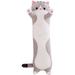 Plush cartoon pillow 50CM Giant Cat Pillow Plush Cartoon Kitty Sleeping Hugging Pillow Cuddly Soft Long Kitten Body Pillow Doll Cat Cushion Toy for Kids Girlfriend Gray