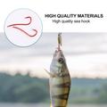 fish hooks 100 Pcs Fishing Hooks with Barb Hook Bait Hook Barbs Fish Hooks Red