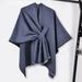 Naierhg Winter Scarf Women Winter Fall Cape Double-sided Pure Color Irregular Open Front Bat Sleeve Oversized Cardigan Decorative Casual Thick Warm Shawl Wrap Poncho Khaki
