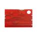 Lierteer 14-In-1 Card Tool Survival Card with LED Light Pocket Tool Kit for Men Dad Gifts Red