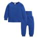 TOWED22 Toddler Boy Clothes Letter Sweatshirt Top + Pants Outfit Set Toddler Baby Boys Clothes Baby Boys 2PCS Outfits(Blue 7-8 Y)