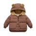 Eashery Boys Winter Jacket Coat Warm Hooded Parka Jacket Fall Winter Pullover Tops Jackets for Boys (Coffee 18-24 Months)