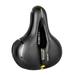 vnanda Soft Elastic Bicycle Seat Comfortable Bike Seat with Memory Foam Cushion Shock Absorption Reflective Strip Wide Bicycle Saddle for Indoor/outdoor