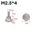 M2.5 GB834 304 Stainless Steel Knurl Head Hand Tighten Glass Lock Thumb Screw M2.5*4