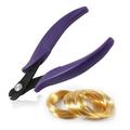 LEONTOOL 5.5 Inches Memory Wire Cutter for Jewelry Making Memory Wire Cutter kit for Bracelet Making 200 Gold Memory Wire Loops Memory Beading Wire Jewelry Beading Wire Memory Wire Cuff