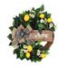 Christmas Savings! SHENGXINY Home Decor Garland Colorful Cottage Wreath Spring Hanging Ornament Durable And Stable Beautiful Artificial Wreath Lemon Decorative Rattan Wreath Front Door Yellow