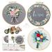 3 Pack Embroidery Starter Kit with Pattern Full Range of Stamped Embroidery Kit Including Embroidery Fabric with Pattern Bamboo Embroidery Hoops Color Threads and Tools Kit