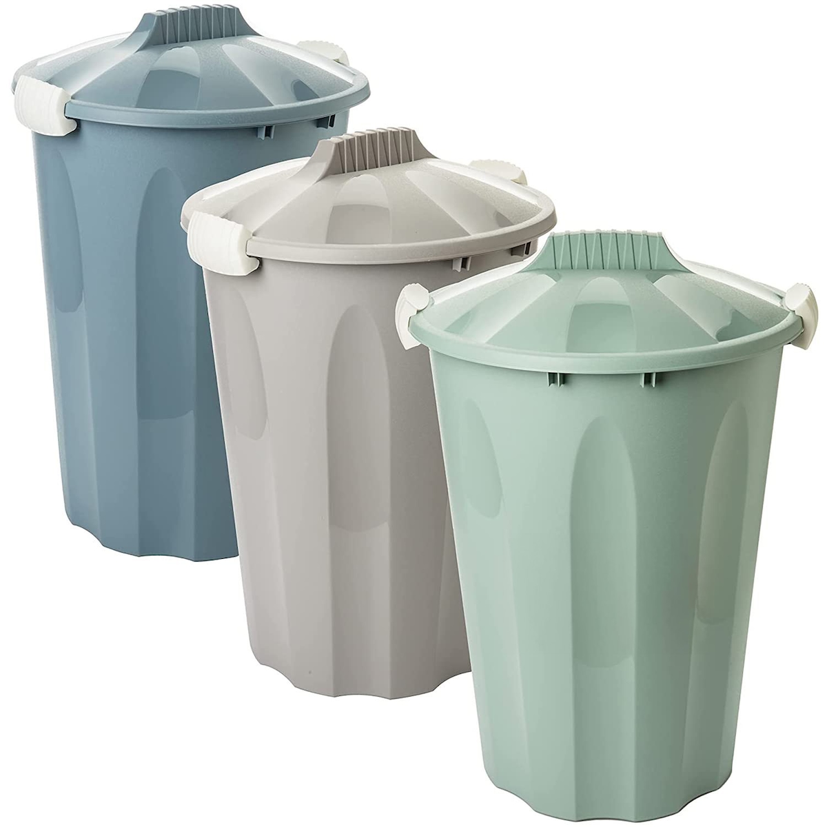 3er Set, Mülleimer mit Deckel 40 L in 3 Faben Image