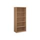 Tully Office Bookcases, 4 Shelf - 80wx47dx179h (cm), Beech, Express Delivery