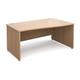 Value Line Deluxe Panel End Right Hand Wave Office Desk, 160wx99/80dx73h (cm), Beech