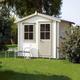 Shire Hartley 8X6 Glass Apex Tongue & Groove Wooden Cabin - Base Included