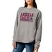 Women's League Collegiate Wear Heather Gray American University Eagles Victory Springs Tri-Blend Fleece Pullover Sweatshirt