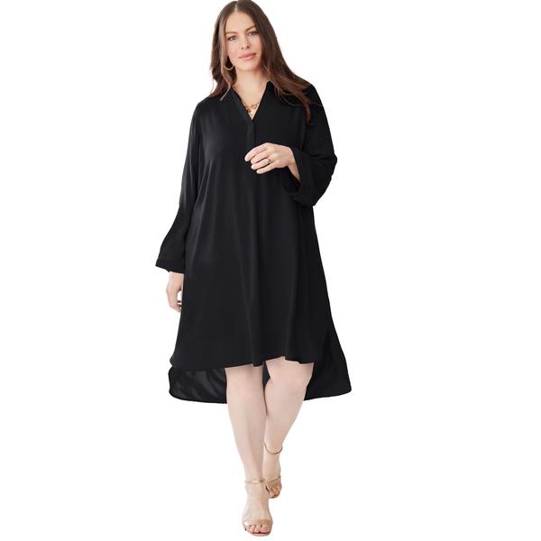 plus-size-womens-mandarin-shirt-dress-by-soft-focus-in-black--size-18-w-/