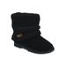 Women's Faux Suede With Berber Cuff Ankle Boot by GaaHuu in Black (Size 10 M)