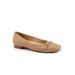 Wide Width Women's Harmony Dressy Flat by Trotters in Nude (Size 9 W)