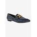 Wide Width Women's Felix Casual Flat by Bellini in Navy Gold Combo (Size 13 W)