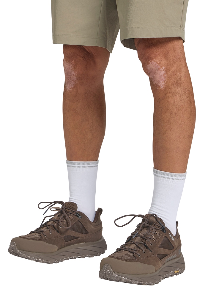 Wanderschuh JACK WOLFSKIN "TERRAQUEST TEXAPORE LOW M", Herren, Gr. UK9-EU43, Normalschaft, braun (bear), Obermaterial:Leather / Futter: Textile TEXAPORE ECOSPHERE PRO / Sohle: Rubber / EVA, Schuhe Wanderschuh