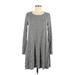 Love, Fire Casual Dress - A-Line: Gray Solid Dresses - Women's Size Medium