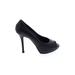 Dior Heels: Pumps Stilleto Cocktail Party Black Print Shoes - Women's Size 38 - Peep Toe