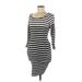 H&M Mama Casual Dress: Black Stripes Dresses - Women's Size Medium Maternity