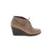 Cole Haan Wedges: Tan Print Shoes - Women's Size 8 - Round Toe