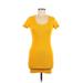 Forever 21 Casual Dress - Mini: Yellow Solid Dresses - Women's Size Medium
