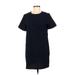 Forever 21 Casual Dress - Shift Crew Neck Short sleeves: Black Print Dresses - Women's Size Medium