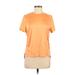 Nike Sportswear Active T-Shirt: Orange Solid Activewear - Women's Size Medium