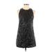 Forever 21 Casual Dress - Shift Crew Neck Sleeveless: Black Print Dresses - Women's Size Medium