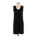 J.Crew Factory Store Casual Dress - Shift Scoop Neck Sleeveless: Black Print Dresses - Women's Size X-Small